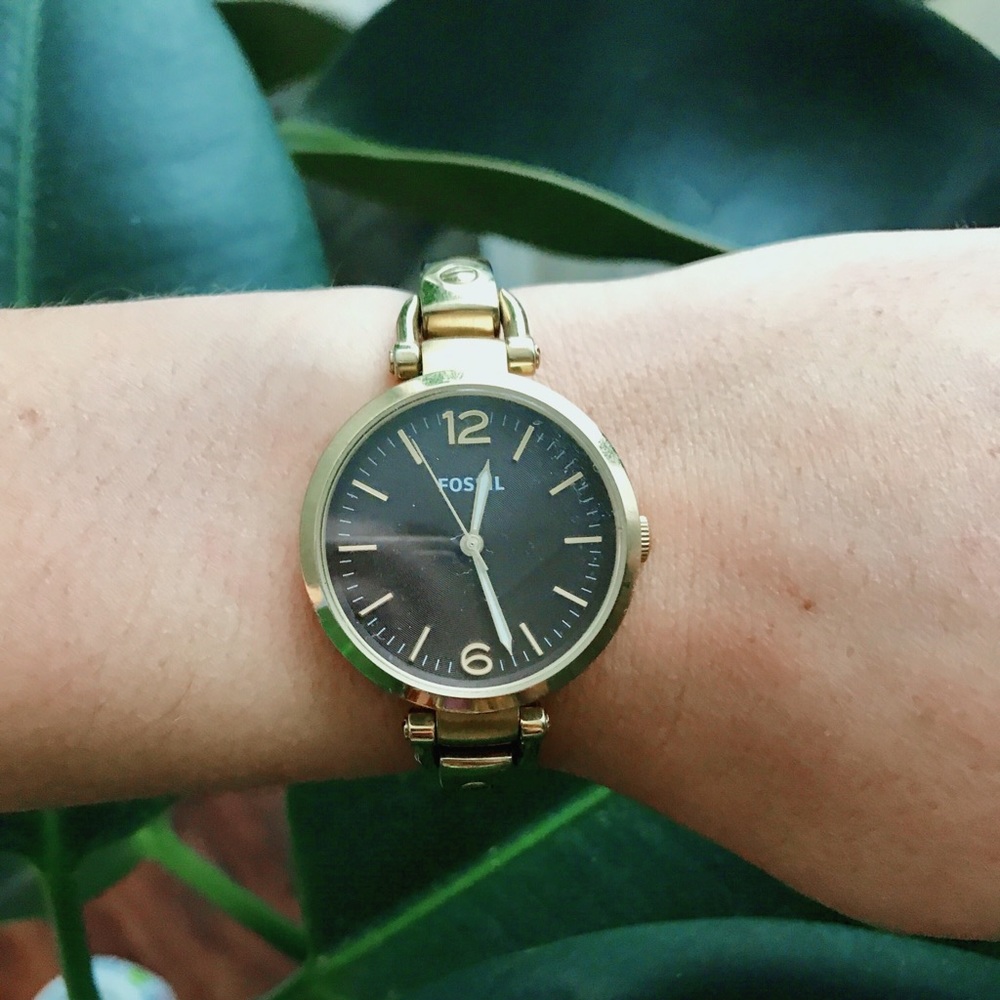 Fossil Gold and Tortoiseshell Watch